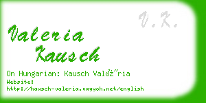 valeria kausch business card